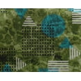 thumbnail image 4 of oneOone Georgette Viscose Olive Drab Fabric Circle & Triangle Geometric Craft Projects Decor Fabric Printed By The Yard 42 Inch Wide, 4 of 4