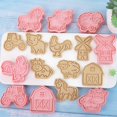 thumbnail image 2 of 8 unidades de moldes para galletas de animales, moldes de plástico para hornear para postres Sugarcraft Feliz Sencillez, 2 of 5