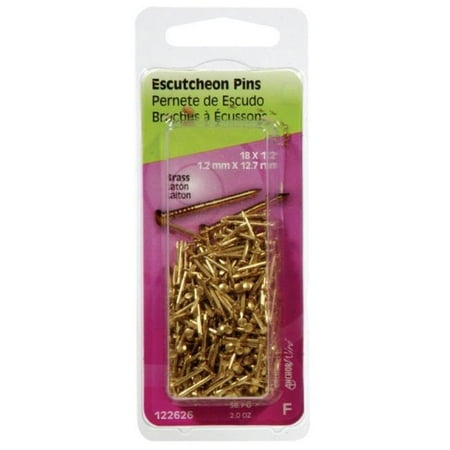 

122631 0.75 in. Brass Plated Escutcheon Pin- pack of 6