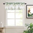 thumbnail image 2 of Eucalyptus Leaf Valances for Windows Green Plant Farm Country Rod Pocket Curtain Valance Window Treatment Short Curtains for Kitchen Living Room, 60"x14", 2 of 5