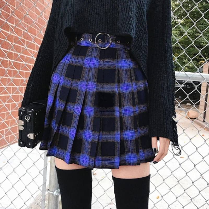 mid length pleated skirts walmart