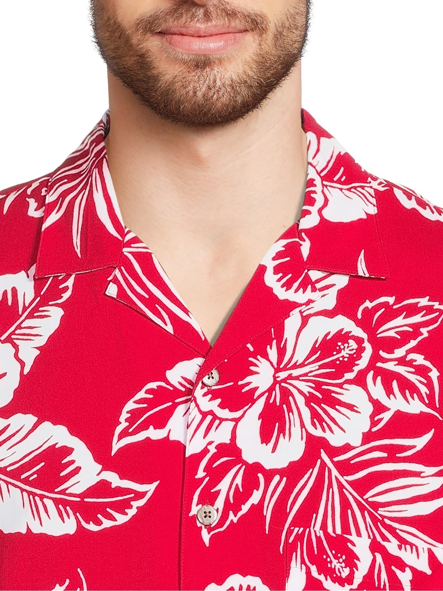 George Men’s Printed Short Sleeve Button Down Shirt