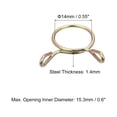 thumbnail image 2 of Unique Bargains Fuel Line Hose Clips, 20 Pack 14mm 65Mn Steel Single Wire Tubing Spring Clamps, 2 of 5