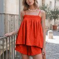 thumbnail image 6 of vigerkar Women Gingham Set Sleeveless Tank Top Plaid Shorts Pajama Set Sleepwear Y2k Summer Outfits (Red, M), 6 of 7