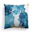 thumbnail image 1 of Watercolor Christmas Throw Pillow Cover Cushion Case for Sofa Couch 18" x 18" Inch ，4PCS,Pattern 23, 1 of 4