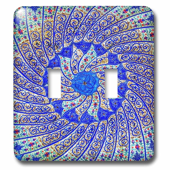 3dRose, Ornate pottery designs. Madaba, Jordan, double toggle switch