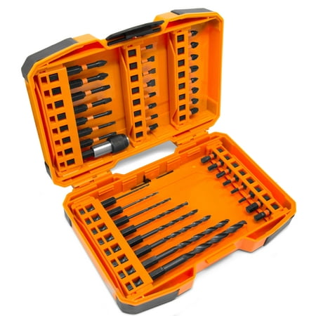 UPC: 0044459014409 | WEN 40-Piece 1/4-Inch Hex Shank Impact-Rated Quick-Release Screwdriver and Drill Bit Set