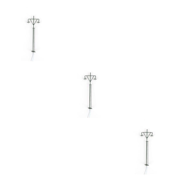 Kearding Modelo de luz de vía férrea, modos blancos cálidos, manualidades, Mini poste de luz LED, escala 1: 87 yardas, lámpara de pista Type1 NO1