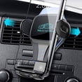 thumbnail image 3 of 15W Auto Clamping Wireless Car Charger Mount, Infrared Sensor Qi Fast Charging Phone Holder for Vent Dash, 3 of 9