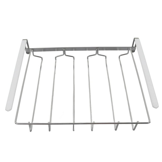 Wine Glass Holder, Compact And Elegant Stainless Steel High Load Bearing Wine Glass Shelf Adjustable For Storage