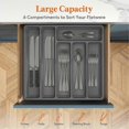 thumbnail image 4 of Silverware Organizer with Lid,Covered Utensil Tray Gray!ZZ17, 4 of 5