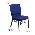 thumbnail image 3 of Bowery Hill Contemporary Church Stacking Guest Chair in Navy Blue, 3 of 6