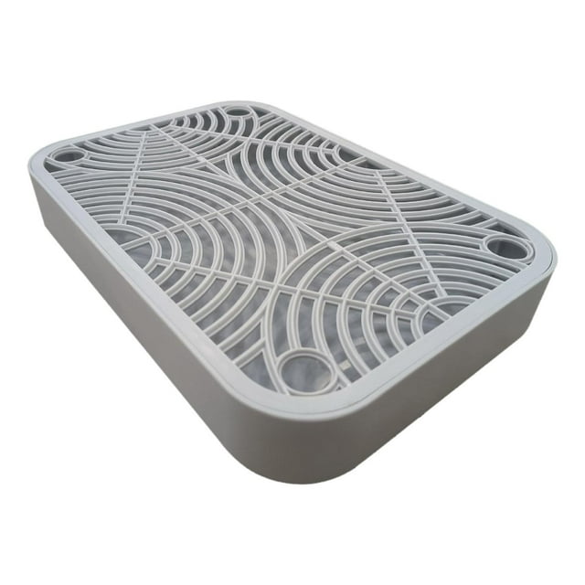 Caja de para gatitos, tabla para pies, se mantiene ordenada, antideslizante, fácil de limpiar, lavable, práctica, portátil, accesorio para caja Gris claro