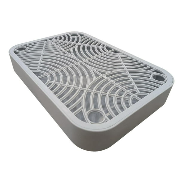 Accesorio para caja de arena para gatitos, tabla para pies, fácil de usar, desmontable, lavable y antideslizante. Gris claro