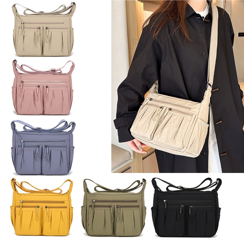 FENOHREFE Crossbody Bag for Women Nylon Waterproofs Shoulder Purse Messenger Bag Lightweight Pocketbooks Waterproofs Messenger Bag