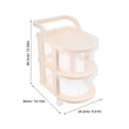 Key Drawer Unit TITINICE mobile organizer cart Two-Tier Cream Transparent Plastic ...