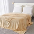 thumbnail image 4 of Hevirgo Super Soft Solid Color Thickened Warm Flannel Blanket Sofa Bedroom Throw Rug, 4 of 10