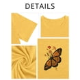 thumbnail image 2 of XCHQRTI Butterfly Graphic Plus T-Shirts Women Graphic Casual Shirt Summer Short Sleeve Tee, 2 of 7