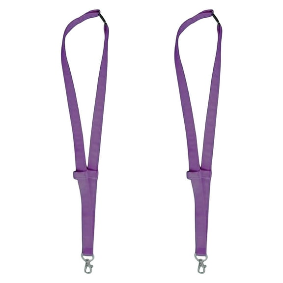 QDXFX 2Pcs Breakaway Lanyard with Pen & Glasses Holder | Secure ID Badge Holder for Nurses, Doctors, Teachers | Adjustable Fabric Neck Strap,Purple 2pcs