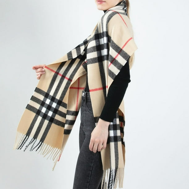 Plaid cashmere scarf womens shop