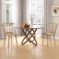 thumbnail image 6 of Gymax 4 PCS Dining Chair Windsor High Spindle Back Wood Kitchen Chairs w/ Rubber Wood Frame Natural, 6 of 10