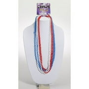 BEAD-NONMET.2EA-RED/WHT/BL-6HC 12 PACK