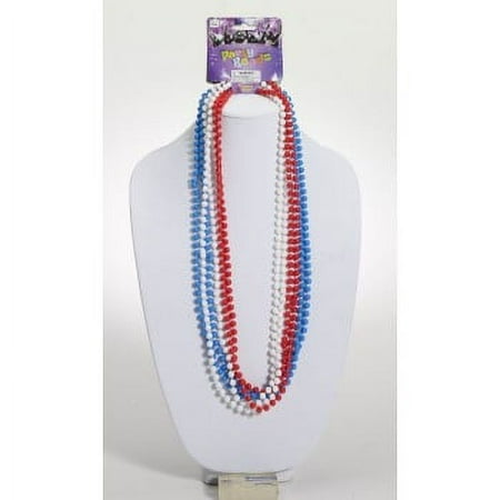 BEAD-NONMET.2EA-RED/WHT/BL-6HC 12 PACK