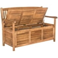thumbnail image 4 of Safavieh Brisbane Indoor/Outdoor Modern Storage Bench, 4 of 8