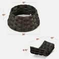 thumbnail image 3 of Best Choice Products 24in Basket Woven Hyacinth Christmas Tree Collar, Skirt Accessory w/ Cord Cut-Out- Espresso, 3 of 10