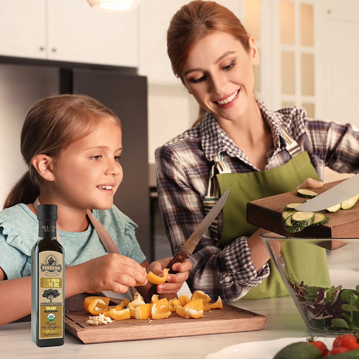 Ellora Farms, 100% Organic Greek Extra Virgin Olive Oil, Traceable, Gold Award Winner, 8.45 oz., Pack of 2
