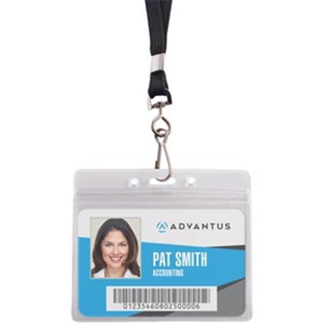 Advantus AVT91132 Crochet Horizontal Porte-Badge et Lanière