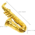 thumbnail image 3 of Gold Mini Musical Instruments Set, 24Pcs Miniature Christmas Musical Instrument Ornaments Dollhouse Guitar Trumpet Trombone Saxophone Decor for Xmas Tree Party DIY Crafts Favor,Gold, 3 of 9