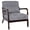 Antique Dark Grey, variant on S-HOME Mid Century Modern Accent Chair with Detachable Lumbar Pillow Solid Wood Frame for Living Room or Home Office, Beige