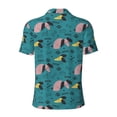 thumbnail image 3 of Vsdgher Dachshund Dog Print Men's Short Sleeve Stretch Polo Shirt, Moisture-Wicking Performance Polo Shirt, 3 of 8