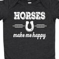 thumbnail image 4 of Inktastic Horses Make Me Happy Boys or Girls Baby Bodysuit, 4 of 5