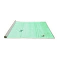 thumbnail image 2 of Ahgly Company Machine Washable Indoor Round Solid Turquoise Blue Modern Area Rugs, 3' Round, 2 of 4