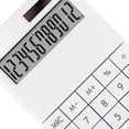thumbnail image 5 of Calculadora de escritorio de 12 dígitos con botón sensible estándar, herramienta de contabilidad financiera Blanco 2, 5 of 5