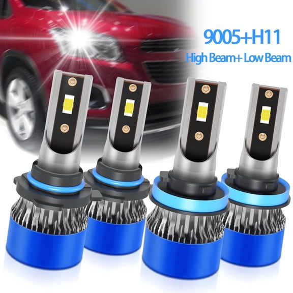 For Chevrolet Trax 2013-2019 LED Headlight Bulbs, High Beam 9005/HB3, Low Beam H11/H9/H8, White 6000K 4Pcs