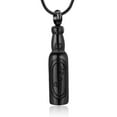 thumbnail image 2 of Stainless Steel Beer Bottle Cremation Urn Pendent for Ashes and Chain Ash Holder Necklace for Cremation Ashes Keepsake Memorial Jewelry, 2 of 5