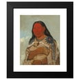 thumbnail image 2 of George Catlin 15x18 Black Modern Framed Museum Art Print Titled - Wife of Two Crows (1832), 2 of 5