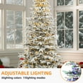 thumbnail image 4 of Uforic 7.5ft Pre-Lit Flocked Mountain Pine Christmas Tree with 55 Pine Cones,Holiday Decoration Christmas Tree with 1278 Branch Tips and 550 LED Lights, for Home, Office, and Party Decor, 4 of 6