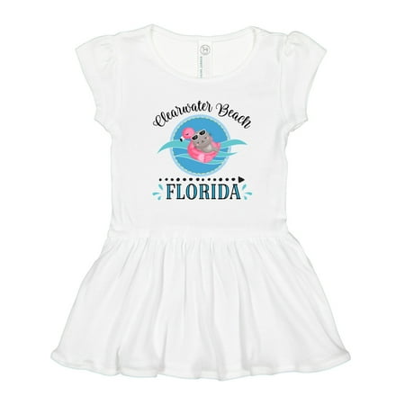 

Inktastic Clearwater Beach Florida Trip Gift Toddler Girl Dress