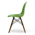 thumbnail image 3 of Inmod Molded Plastic Side Chair with Wood Legs (Set of 2), 3 of 5