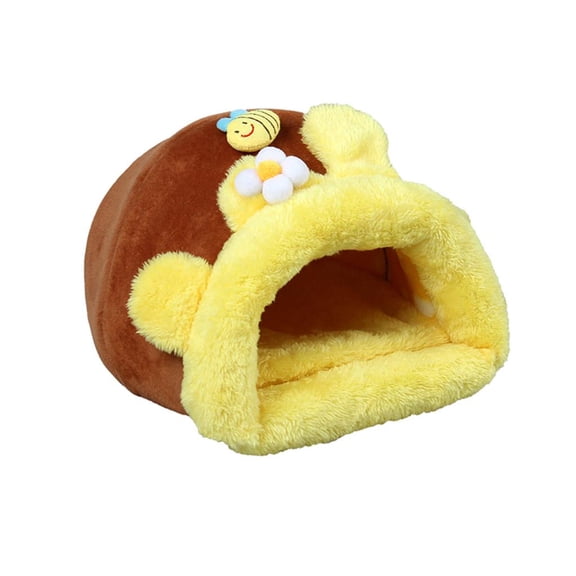 Yammee Cartoon House for Chinchilla Guinea Habitat Bed House for Squirrel Rat Honey Jar Shape Cave Cozy Guinea Pig Hideout
