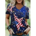 thumbnail image 3 of MOUSYA American Flag Shirt Women Patriotic T-Shirt Fourth July Tops Funny USA Star Stripes Shirt Red White Blue Graphic Tees, 3 of 8