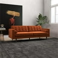 thumbnail image 5 of Harriet 84" Mid Century Modern Velvet Sofa Couch, Modern 2 Seater Sofa with 2 Bolster Pillows, Tufted Back Sofa for Living Room Bedroom Apartment Dorm Office, in Orange, 5 of 6