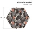 thumbnail image 2 of Leather Coasters with Heat-resistant for Drinks, Banana leaves -标题2 Hexagon, 2 of 5
