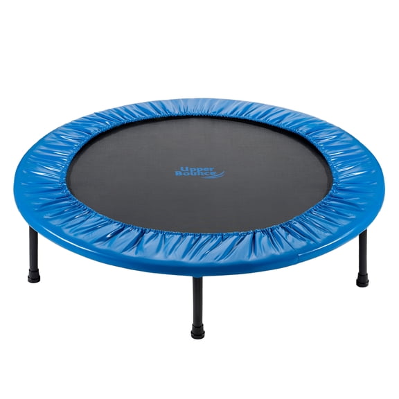 Upper Bounce 36" Two-Way Foldable Fitness Rebounder Mini Trampoline with Carry-on Bag Included - Double-Fold & Compact for Kids & Adults