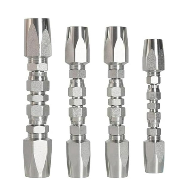 4PCS Reusable Hydraulic Hose Fittings Repair Kit,Hydraulic Hose