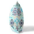 thumbnail image 2 of 28" Everest Peacock Broadcloth Blown and Closed Pillow in White Blue Fabric, 2 of 5